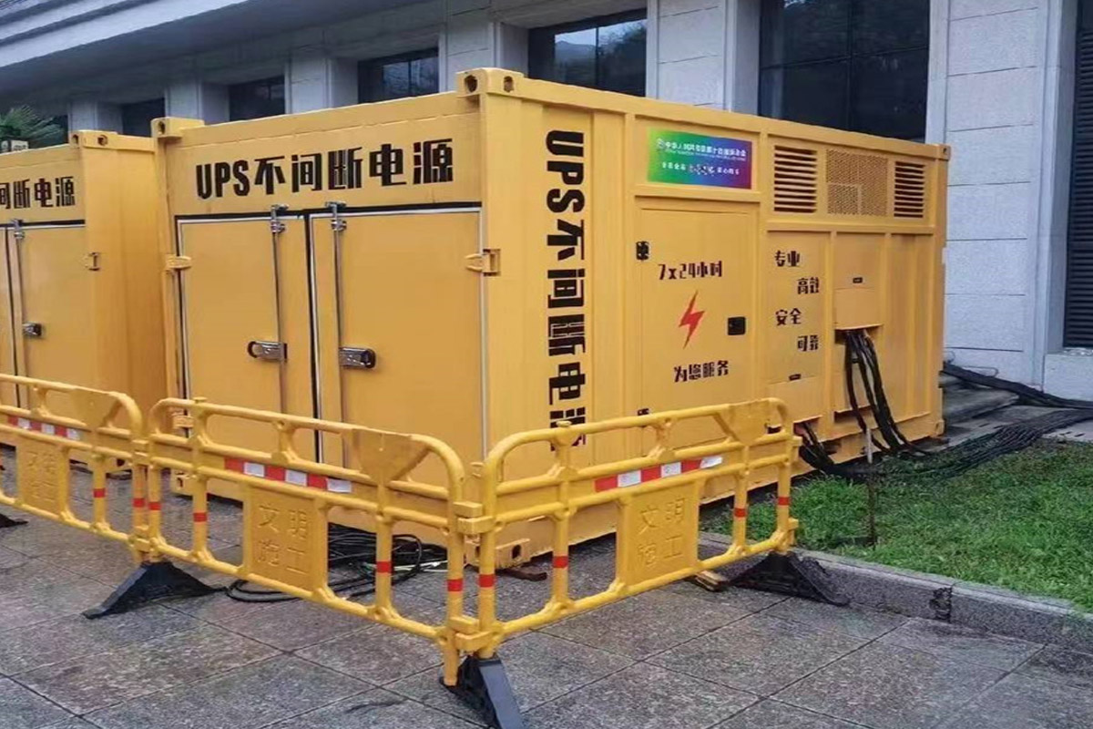 黑山发电机租赁施工现场